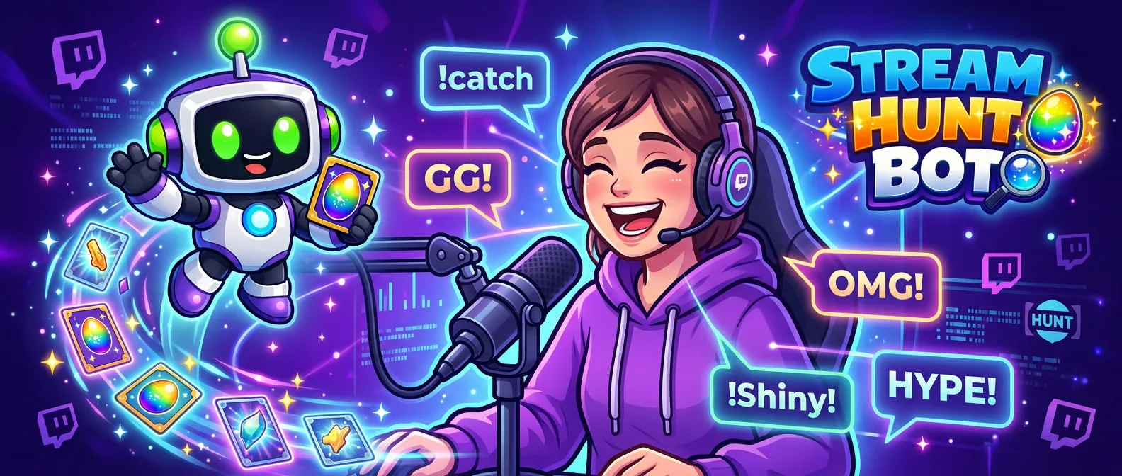 Streamer dashboard and chat-driven hunt visuals